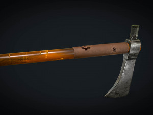 native american tomahawk game ready 3D 模型