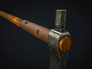 native american tomahawk game ready 3D 模型