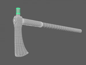 native american tomahawk game ready 3D Model