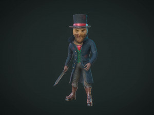 maniac scarecrow rigged animated gameready 3D मॉडल