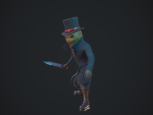 maniac scarecrow rigged animated gameready 3D Model