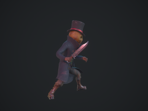 maniac scarecrow rigged animated gameready 3D Model
