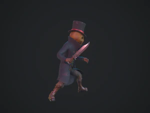 maniac scarecrow rigged animated gameready 3D Model
