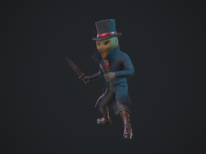 maniac scarecrow rigged animated gameready 3D Model