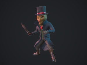 maniac scarecrow rigged animated gameready 3D Model
