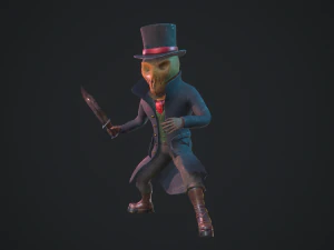 maniac scarecrow rigged animated gameready 3D Model