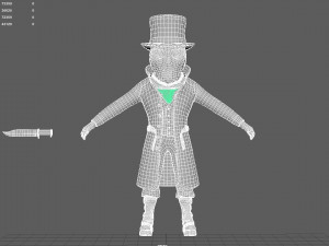 maniac scarecrow rigged animated gameready 3D Model