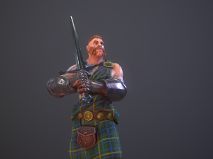 highlander swordsman game ready 3D मॉडल