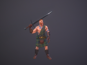 highlander swordsman game ready 3D मॉडल