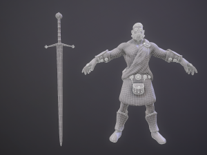 highlander swordsman game ready 3D मॉडल
