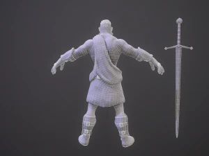 highlander swordsman game ready 3D Model