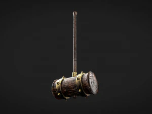antique battle hammer 3D Model
