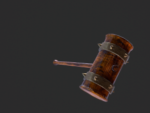 antique battle hammer 3D मॉडल