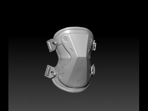 kneepads high poly Model 3D