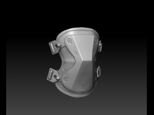 kneepads high poly Model 3D