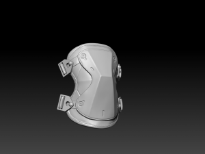 kneepads high poly Model 3D
