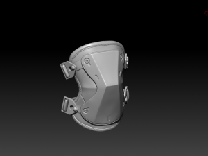 kneepads high poly Model 3D