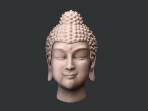 buddha head high poly model 3D मॉडल