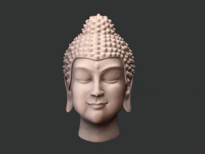 buddha head high poly model 3D Model