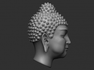 buddha head high poly model 3D Model