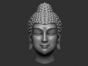 buddha head high poly model 3D Model