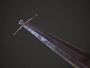 Claymore medieval long sword game ready Low-poly 3Dモデル