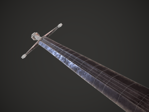 Claymore medieval long sword game ready Low-poly 3Dモデル