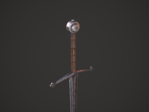 Claymore medieval long sword game ready Low-poly 3Dモデル