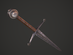 Claymore medieval long sword game ready Low-poly 3Dモデル