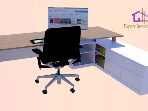 md table design- veneer with white pu 3D Model