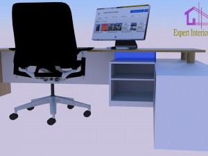 md table design- veneer with white pu 3D Model