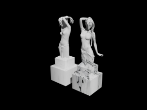 statue virgo 3D मॉडल