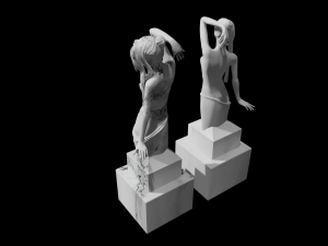 statue virgo 3D मॉडल