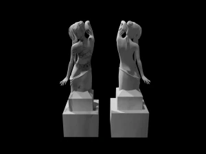 statue vierge Modèle 3D