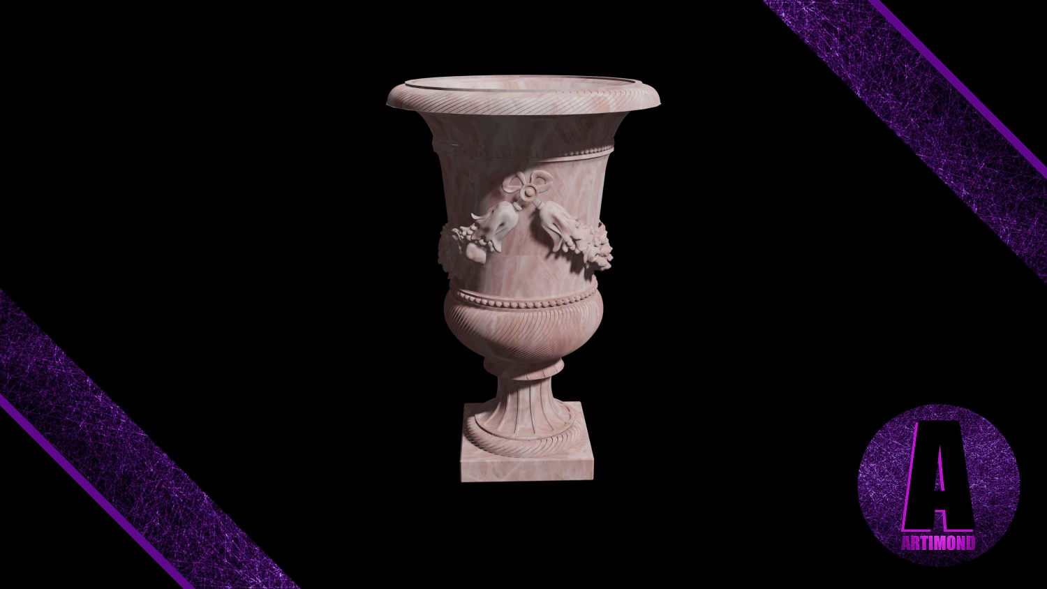 stone jug 3d 3D Model .c4d .max .obj .3ds .fbx .stl .blend