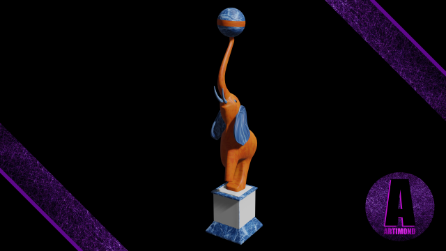 marble elephant 3d Modèle 3D .c4d .max .obj .3ds .fbx .stl .blend 