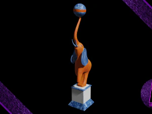 elefante in marmo 3d Modello 3D