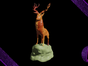 deer statue 3d Modelo 3D