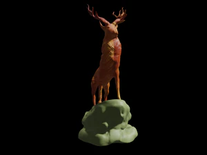 deer statue 3d 3D Model