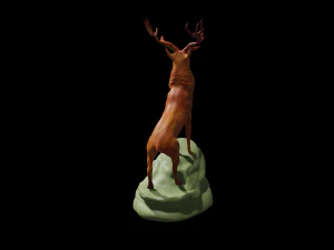 deer statue 3d 3D Model