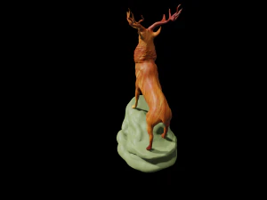 deer statue 3d 3D Model
