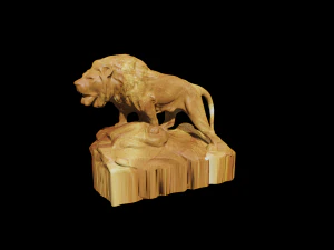 lion statue 3d 3D Model