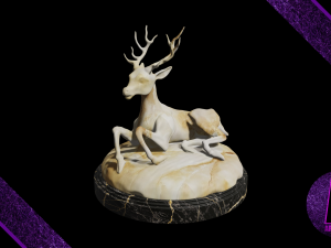 deer statue 3d 3Dモデル