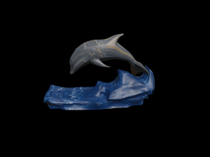 dolphin statue 3d 3D Model