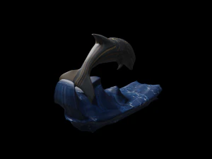 dolphin statue 3d 3D Model