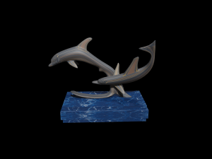 dolphin statue 3d 3D Модель