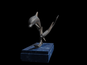 dolphin statue 3d 3D Модель