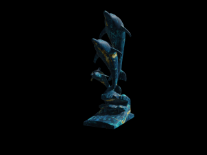 dolphin statue 3d 3D Модель