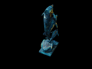 dolphin statue 3d 3D Модель