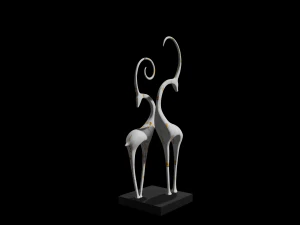 statue de cerf 3D Modèle 3D